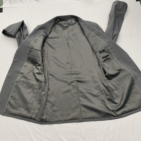 Theory Gray Blazer Sport Coat Wool Blend Notch Lapel 2 Button Mens 44 Long - Picture 8 of 16